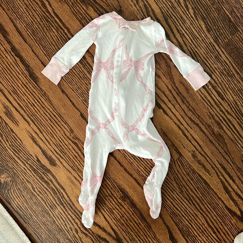 TBBC Noelle’s Night Night in Belle Mead Bow w Pier Party Pink 0-3